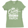 Queens Are Born In March Ladies Fitted T-Shirt