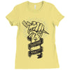 never stop fighting spirit Ladies Fitted T-Shirt