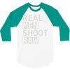real men shoot raw 3/4 Sleeve Shirt