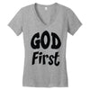 god first Women's V-Neck T-Shirt