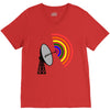 gaydar gay rainbow radar V-Neck Tee
