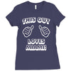 this guy loves miami Ladies Fitted T-Shirt