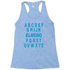 alphabet abc elemno Racerback Tank
