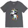 unicorn and human best friends V-Neck Tee