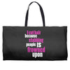 i cut hair Weekender Totes