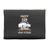 daddy and son not always eye to eye Accessory Pouches