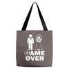 game over Tote Bags