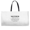 mother defined mothers day Weekender Totes