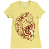 banana eating lion Ladies Fitted T-Shirt