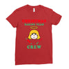 christmas baking team crew angel Ladies Fitted T-Shirt