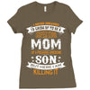 Super Cool Mom Of A Freaking Awesome Son Ladies Fitted T-Shirt