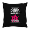 Donna And Dynamos White Letter Throw Pillow
