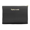 virginity is curable tee Accessory Pouches