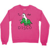 To The Disco (Unicorn Riding Triceratops) Crewneck Sweatshirt
