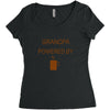 grandpa powered by coffee Women's Triblend Scoop T-shirt
