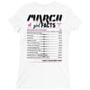March Girl Facts Aries Ladies Fitted T-Shirt