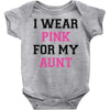 i wear pink for my aunt breast cancer Baby Bodysuit