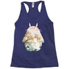 Totoro With Japanese Landscape Racerback Tank
