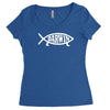 darwin'   fish Women's Triblend Scoop T-shirt