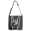 rock and roll throwing horns Adjustable Strap Totes