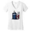 defacing the phonebox hoody Women's V-Neck T-Shirt