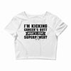 I Am Kicking Cancers Butt Whats Your Superpower? Crop Top