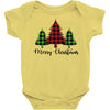 lumberjack tree merry christmas Baby Bodysuit