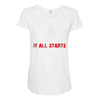 it all starts Maternity Scoop Neck T-shirt