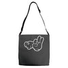 rude hands, ideal gift or birthday present. Adjustable Strap Totes