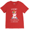 look i've created a unicorn V-Neck Tee