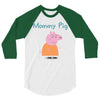 peppa pig mommy pig 3/4 Sleeve Shirt