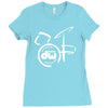 dw drum music instrument logo Ladies Fitted T-Shirt