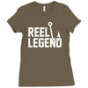 reel legend funny lure father's day country fishing bass humor Ladies Fitted T-Shirt