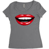 lips red Women's Triblend Scoop T-shirt