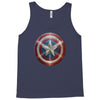 cotton captain america shield distressed, ideal gift or present Tank Top