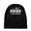 i am sher locked Baby Beanies