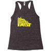 going downhill fast cycling Racerback Tank