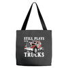 still plays with trucks family matching Tote Bags