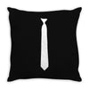 skinny white tie Throw Pillow