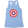 captain america dying bleeding logo Racerback Tank