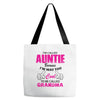 I&rsquo;m Called Auntie Because I&rsquo;m Way Too Cool To Be Called Grandma Tote Bags