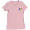 Love Is Love Lgbt Rainbow Heart Ladies Fitted T-Shirt