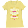 i am a november women Ladies Fitted T-Shirt
