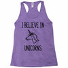 i believe in unicorns Racerback Tank