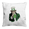 st patricks day  uncle sam Throw Pillow