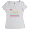 neon sign california republic flag bear Women's Triblend Scoop T-shirt