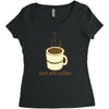 funny retro coffee Women's Triblend Scoop T-shirt
