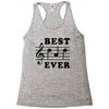 Best Dad Ever Funny Music Note Racerback Tank
