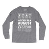 Born In August Long Sleeve Shirts
