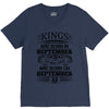 Real Kings Are Born On September 22 V-Neck Tee
